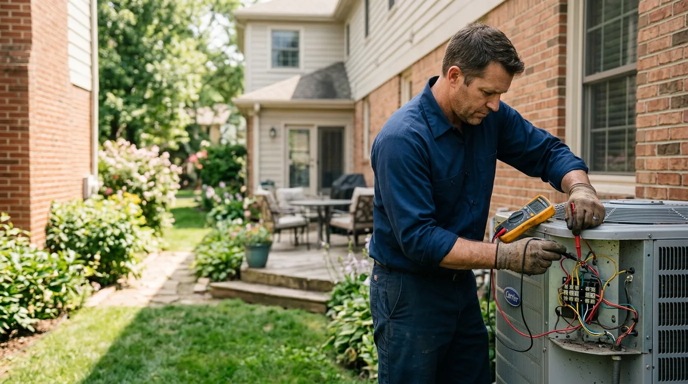 HVAC technician working near Burbank, OK